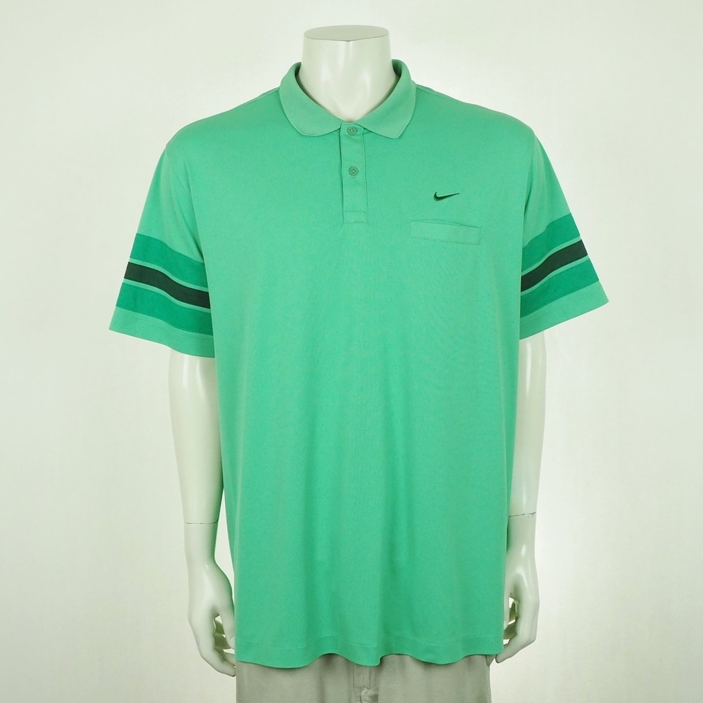 Nike Golf Unscripted Polo Shirt Mens 2XL XXL Green Dri-Fit Performance Dry Blend